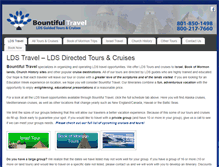 Tablet Screenshot of bountifultravel.com